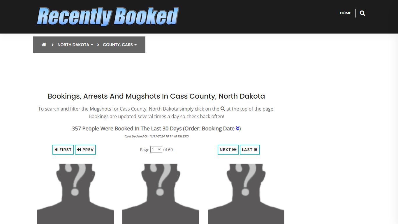 Bookings, Arrests and Mugshots in Cass County, North Dakota